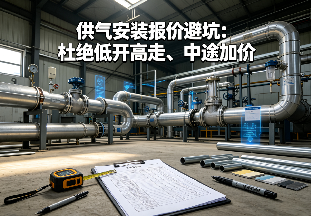 供气安装报价避坑:杜绝低开高走、中途加价
