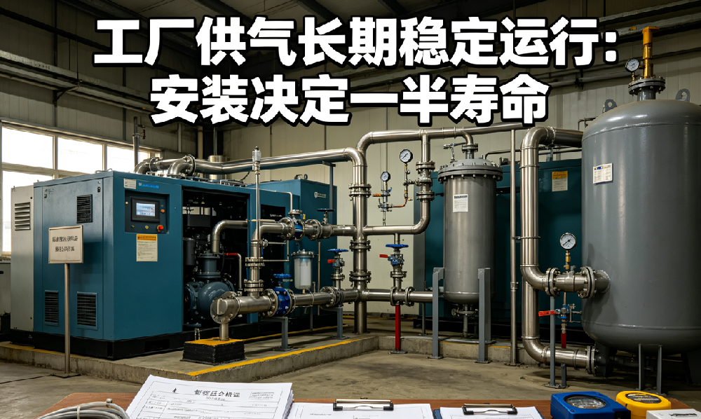 工厂供气长期稳定运行:安装决定一半寿命,别让前期疏忽毁了整套系统