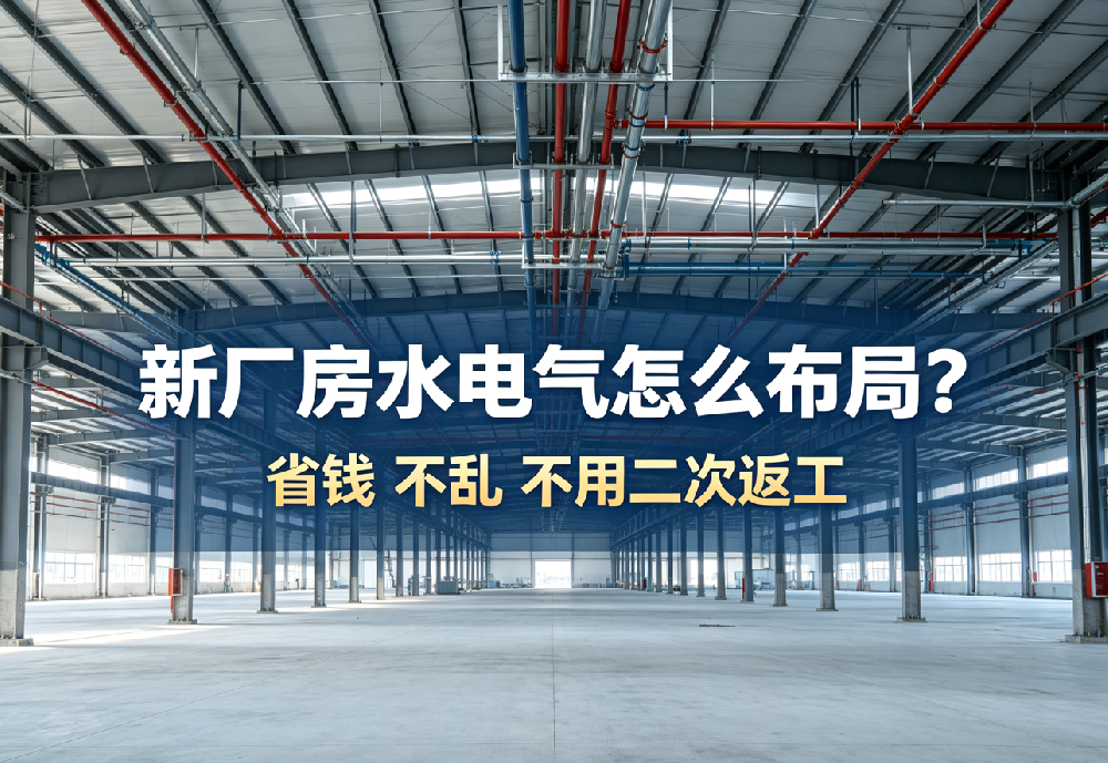 新厂房水电气怎么布局最合理？省钱、不乱、不用二次返工（老板必收藏）
