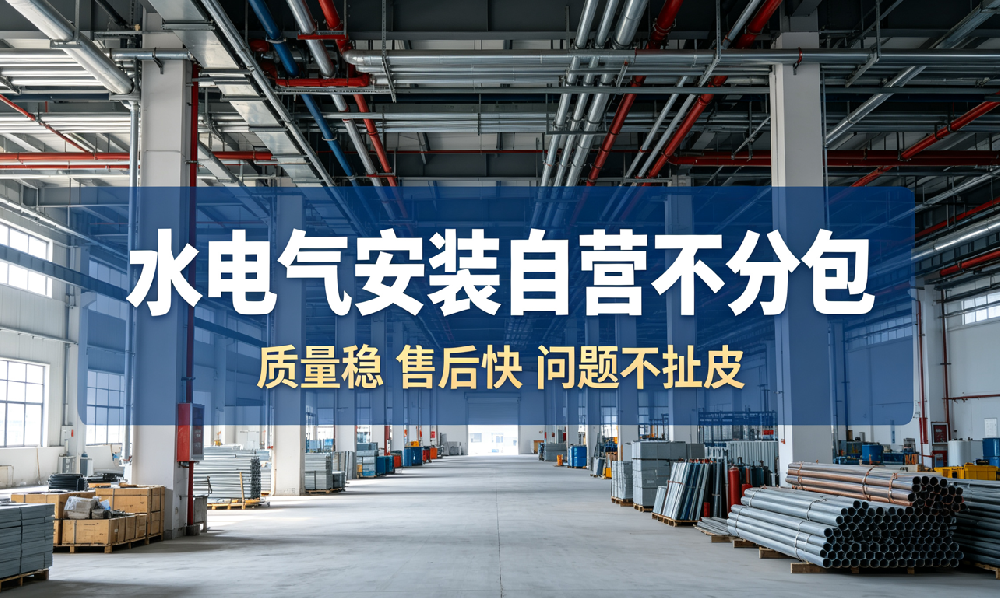 水电气安装自营不分包：质量稳、售后快、问题不扯皮