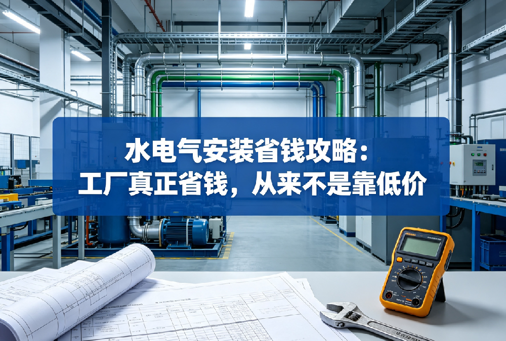 水电气安装省钱攻略：工厂真正省钱，从来不是靠低价