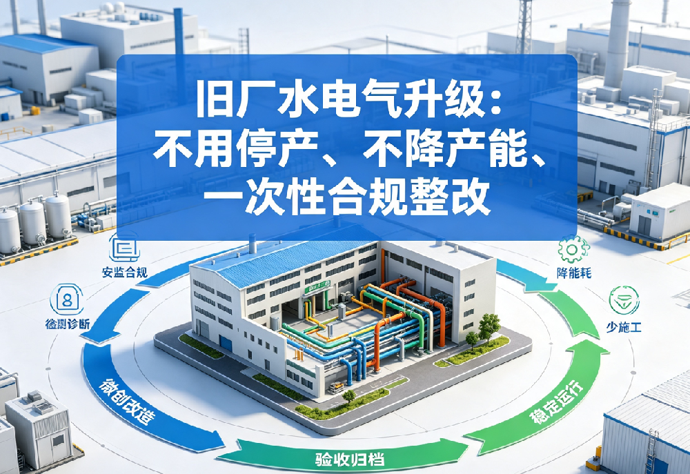 旧厂水电气升级：不用停产、不降产能、一次性合规整改