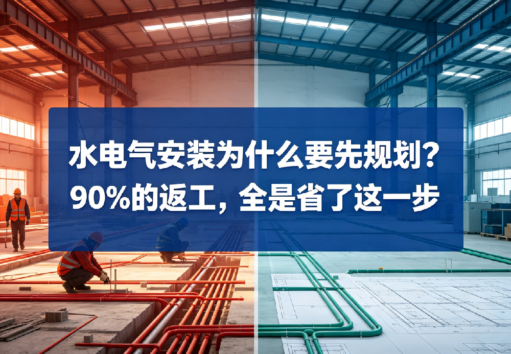 水电气安装为什么要先规划？90%的返工，全是省了这一步