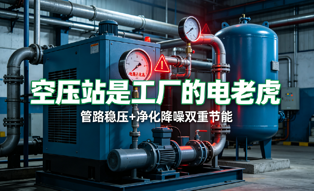 空压站能耗优化：管路稳压+净化降噪双重节能