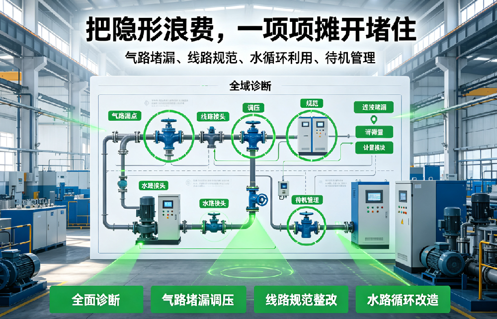 工厂隐形能耗账单：水电气不规范每年白白亏几万